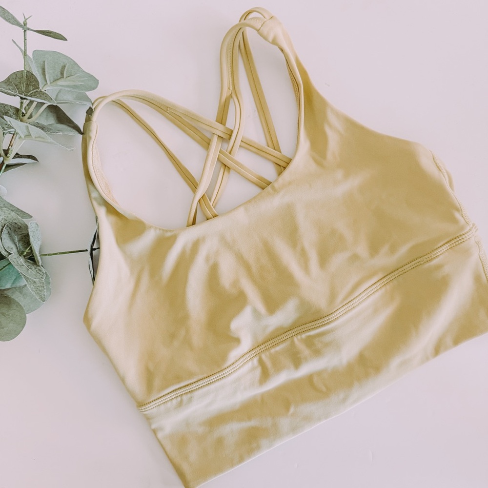 CRZ YOGA Yellow Sports Bra